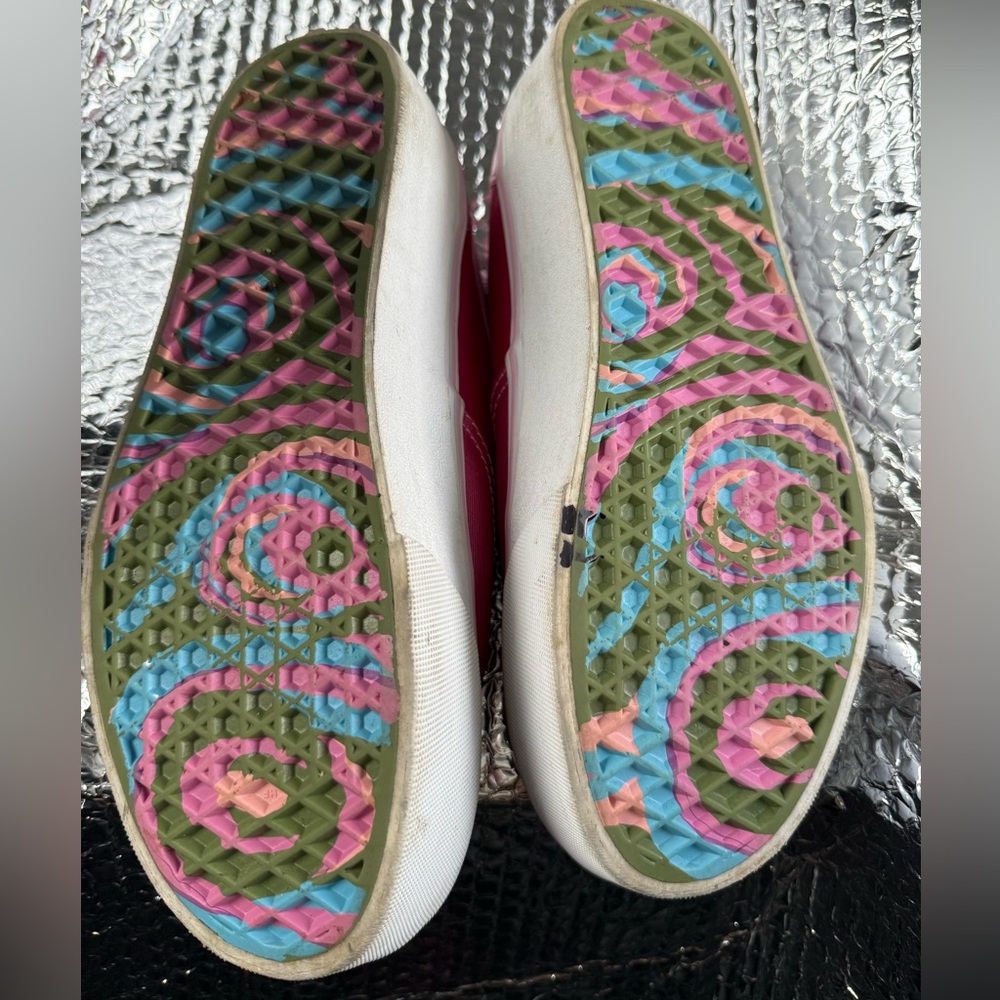 Barbie X Vans Platform Sneakers Pink and White Size 8 EUC - Picture 7 of 10
